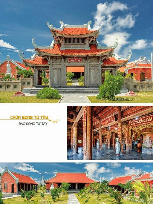 9 ngôi chùa trên 9 đảo của huyện đảo Trường Sa được tôn tạo, phục dựng với cấu trúc tổng thể, phong cách kiến trúc, dáng dấp, tỷ xích, cảnh quan thuần Việt, công trình hài hòa với cảnh quanh cây xanh.