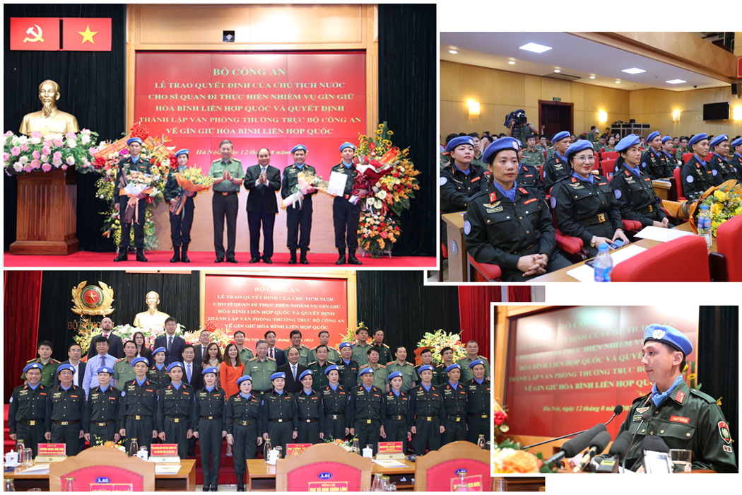 Thành lập Văn phòng Thường trực Bộ Công an về gìn giữ hòa bình Liên Hợp Quốc và cử cán bộ đi thực hiện nhiệm vụ giữ gìn hòa bình Liên Hợp Quốc.