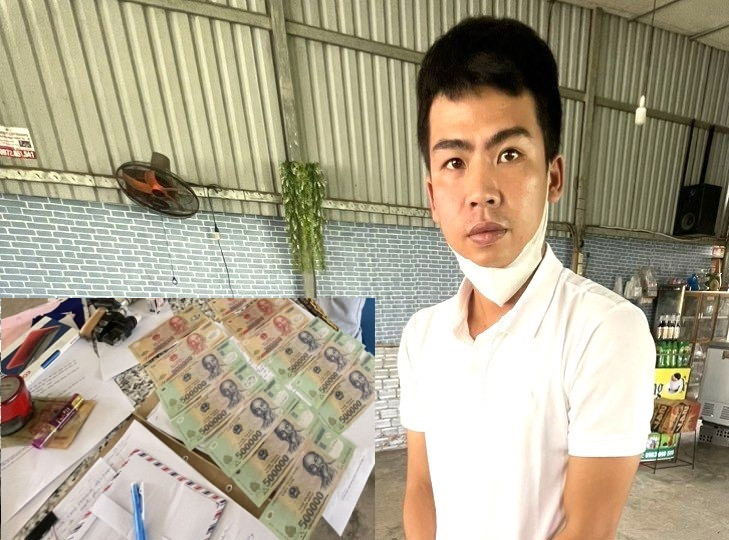 Đối tượng Lê Văn Quyết cùng tang vật