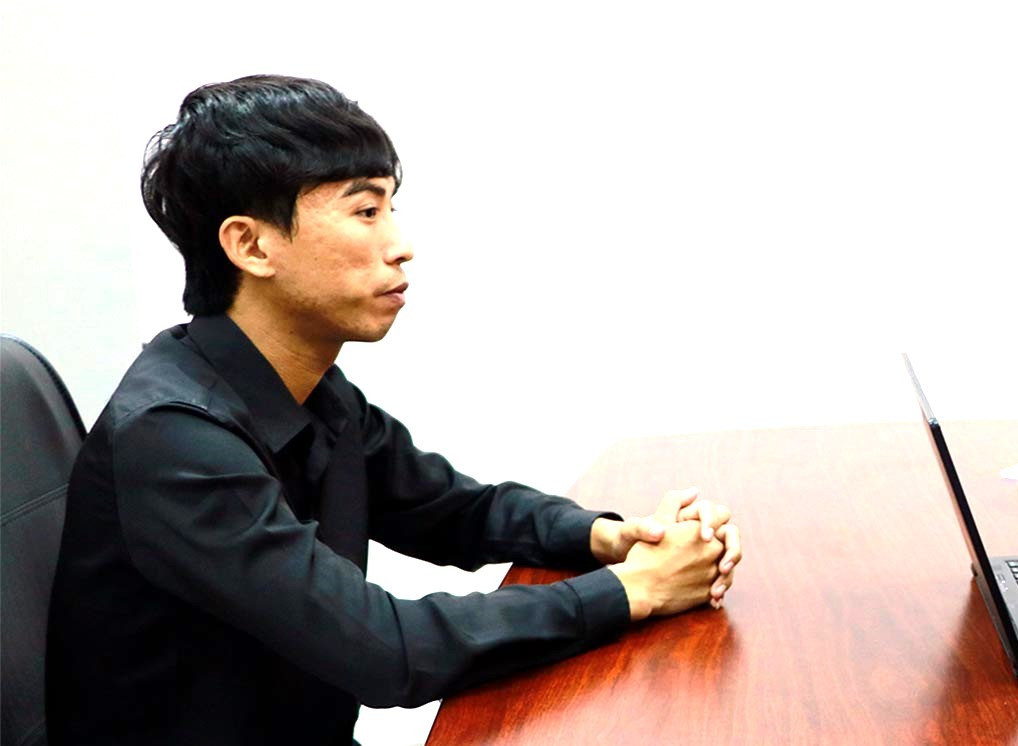 Nguyễn Minh Thế tại cơ quan công an Ảnh: Công an Bình Phước Nguyễn Minh Thế tại cơ quan công an Ảnh: Công an Bình Phước