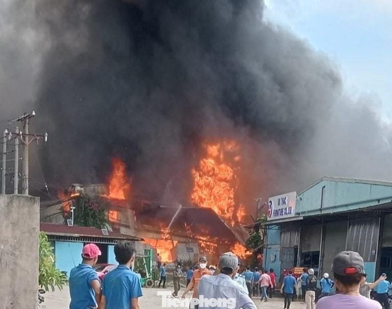 Vụ hỏa hoạn không gây thiệt hại về người song làm sập khu nhà xưởng rộng 420m2, thiêu rụi nhiều máy móc có giá trị.