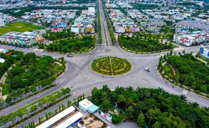 Một góc thị xã Bến Cát Một góc thị xã Bến Cát