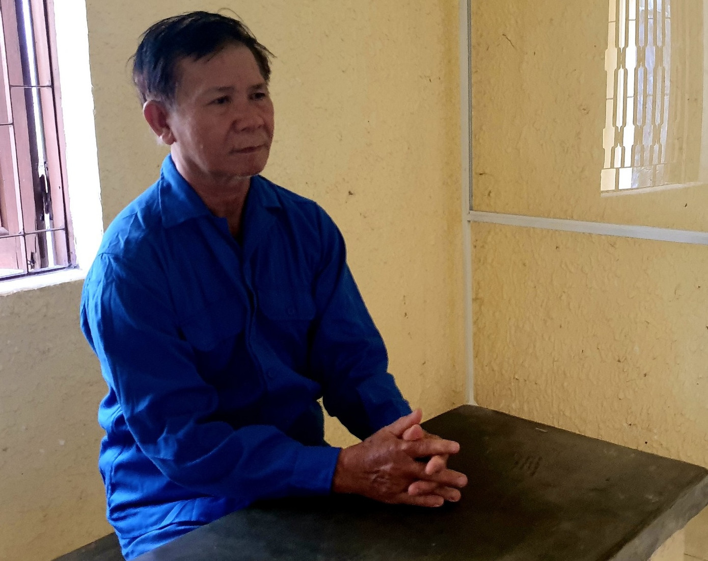 Đối tượng Trần Đức Hùng tại cơ quan công an. Ảnh: CACC. Đối tượng Trần Đức Hùng tại cơ quan công an. Ảnh: CACC.