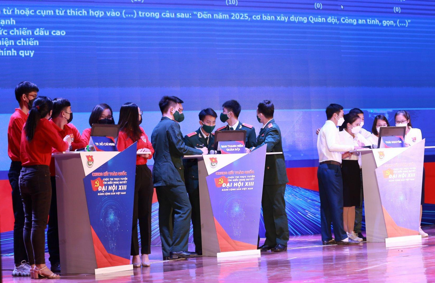 Các đội tham gia cuộc thi trực tuyến tìm hiểu Nghị quyết Đại hội XIII của Đảng do T.Ư Đoàn tổ chức năm 2021