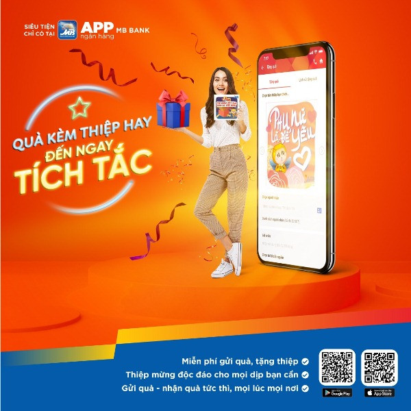 Mùng 8/3 không lo tặng quà với App Ngân Hàng MBBank ảnh 1