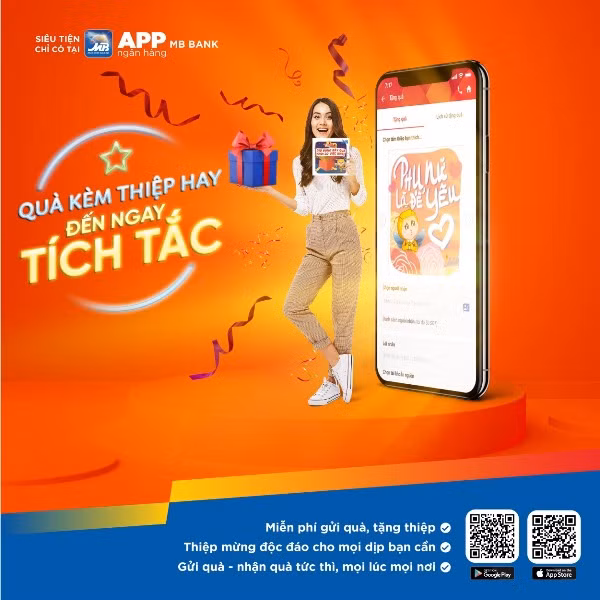 Mùng 8/3 không lo tặng quà với App Ngân Hàng MBBank ảnh 1