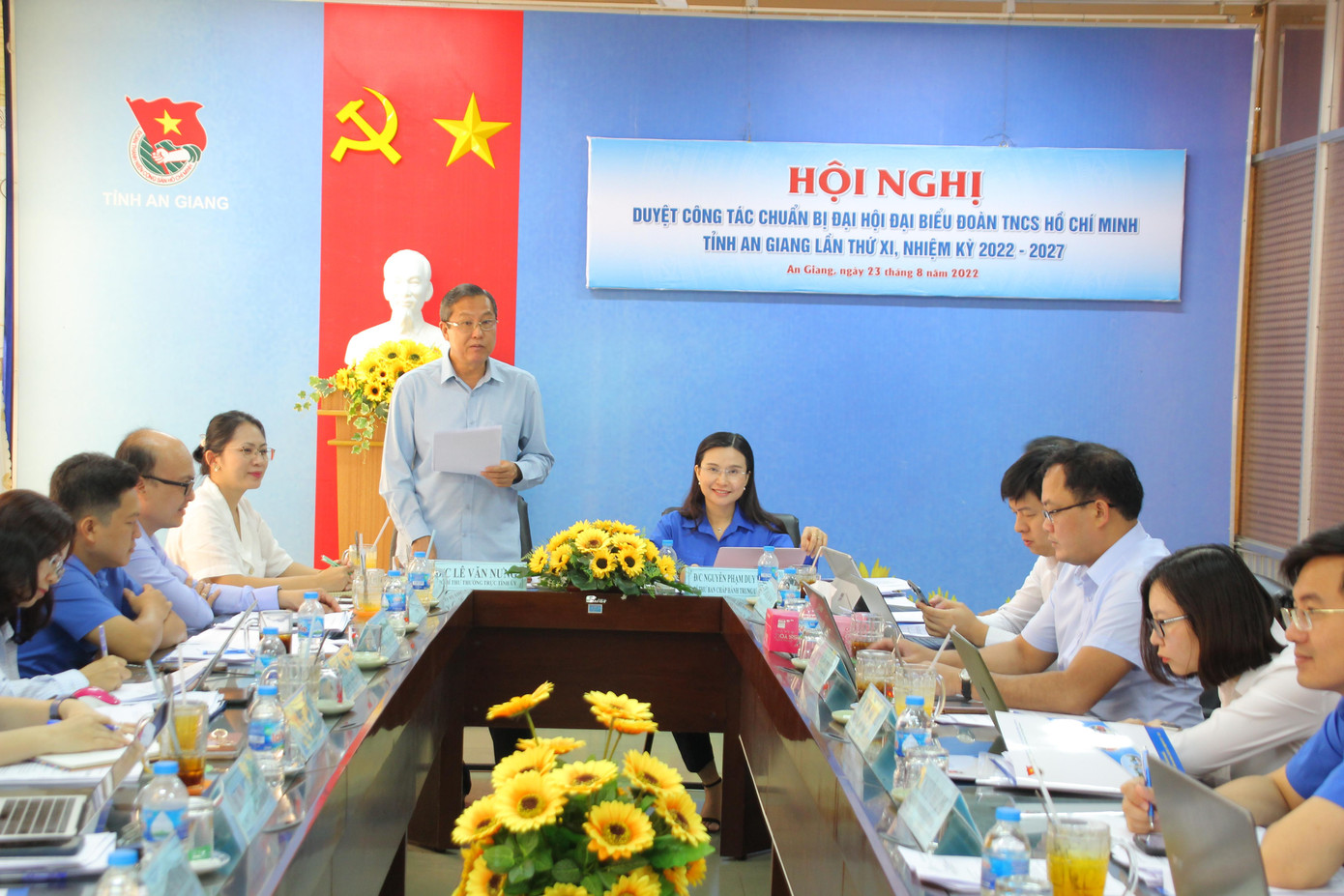 Ông Lê Văn Nưng, Phó Bí thư Thường trực Tỉnh ủy, Chủ tịch HĐND tỉnh An Giang phát biểu tại buổi làm việc.