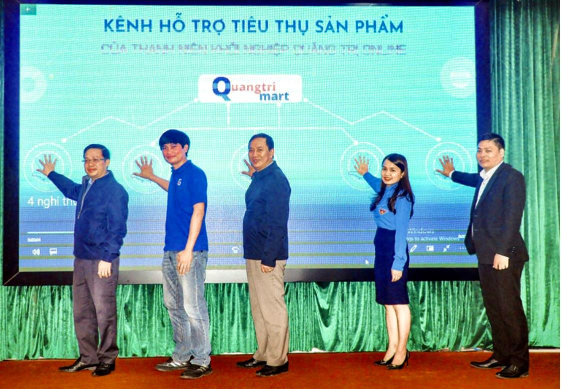 Tỉnh Đoàn Quảng Trị ra mắt kênh hỗ trợ tiêu thụ sản phẩm thanh niên khởi nghiệp Quảng Trị Online - Quangtrimart.vn chào mừng Đại hội Đoàn TNCS Hồ Chí Minh tỉnh lần thứ XIII. Ảnh: Q. Hiệp. Tỉnh Đoàn Quảng Trị ra mắt kênh hỗ trợ tiêu thụ sản phẩm thanh niên khởi nghiệp Quảng Trị Online - Quangtrimart.vn chào mừng Đại hội Đoàn TNCS Hồ Chí Minh tỉnh lần thứ XIII. Ảnh: Q. Hiệp.