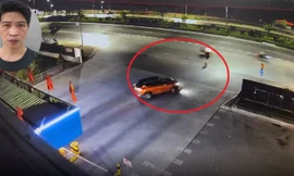 Bị can Nguyễn Bá Chung (ảnh nhỏ) và hiện trường vụ nổ súng trước cổng Bến xe Vĩnh Niệm, xảy ra ngày 17/10/2024.