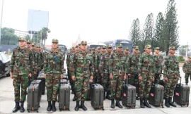 Bộ Chỉ huy Quân sự tỉnh Tây Ninh đón đoàn Quân đội Hoàng gia Campuchia tham gia nhiệm vụ diễu binh