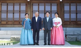 Tổng Bí thư Tô Lâm và Phu nhân dự tiệc trà ở Nhà Xanh