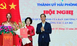 Bà Bùi Thị Hồng Vân, tân Bí thư Đảng ủy phường An Dương. 