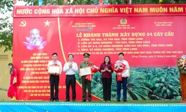 Vĩnh Long khánh thành 4 cầu giao thông nông thôn do Bộ Công an và Vietcombank chung tay xây dựng