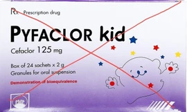 Thu hồi toàn quốc lô thuốc Cốm pha hỗn dịch uống Pyfaclor Kid