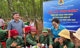 'Bữa cơm Công đoàn' dưới tán rừng cao su