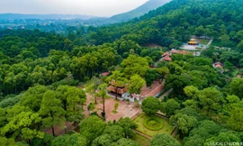 Toàn cảnh khu di tích Côn Sơn (Hải Phòng), một trong những di tích, thắng cảnh trong Quần thể Di sản Yên Tử - Vĩnh Nghiêm - Côn Sơn, Kiếp Bạc.