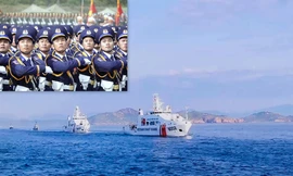 Cảnh sát biển Việt Nam dồn sức tập luyện trên biển, trên bộ sẵn sàng cho đại lễ 2/9