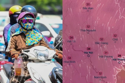 Dự báo cuối tuần này thủ đô Hà Nội nóng tới 34 độ C