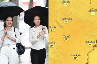 Dự báo thủ đô Hà Nội sẽ có mưa đúng dịp lễ 8/3, nồm ẩm cả ngày