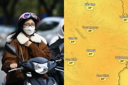 Dự báo không khí lạnh tiếp tục về Hà Nội trong ngày 9/3