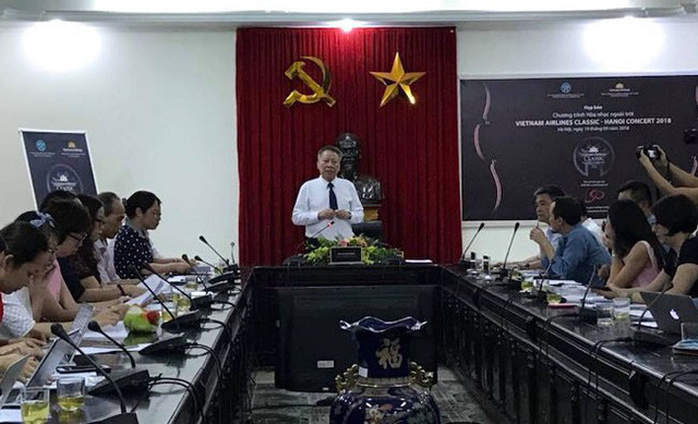 Họp báo giới thiệu chương trình biểu diễn của Dàn nhạc Giao hưởng London 2018, chiều ngày 19/9.