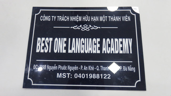 Công ty TNHH MTV Best One Language Academy do Trần Thị Tâm (26 tuổi) thành lập để núp bóng truyền đạo trái phép. Ảnh: Nguyễn Tú