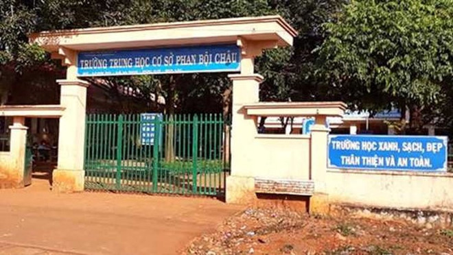 Giáo viên trường THCS Phan Bội Châu bước đầu khai nhận có hành vi xâm hại học sinh. Ảnh: VTC.