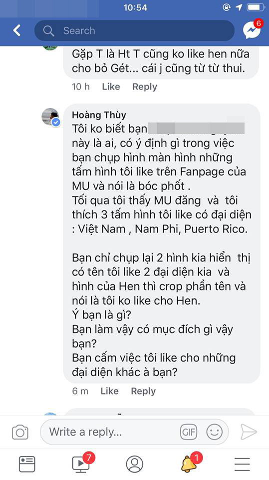 Hoàng Thùy bức xúc lên tiếng đáp trả. Hoàng Thùy bức xúc lên tiếng đáp trả.