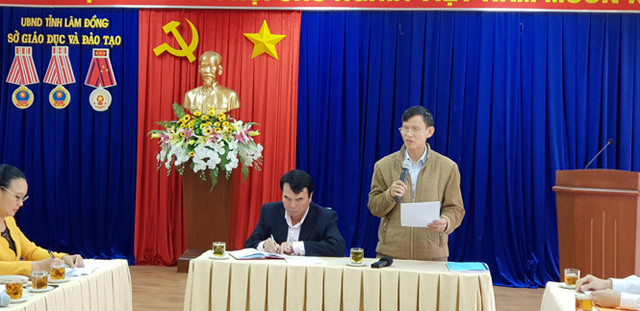 Ông Phạm Sỹ Bỉnh đánh giá các công việc liên quan đến kỳ thi ở Lâm Đồng đều đúng quy trình, không sai sót. ẢNH: GIA BÌNH