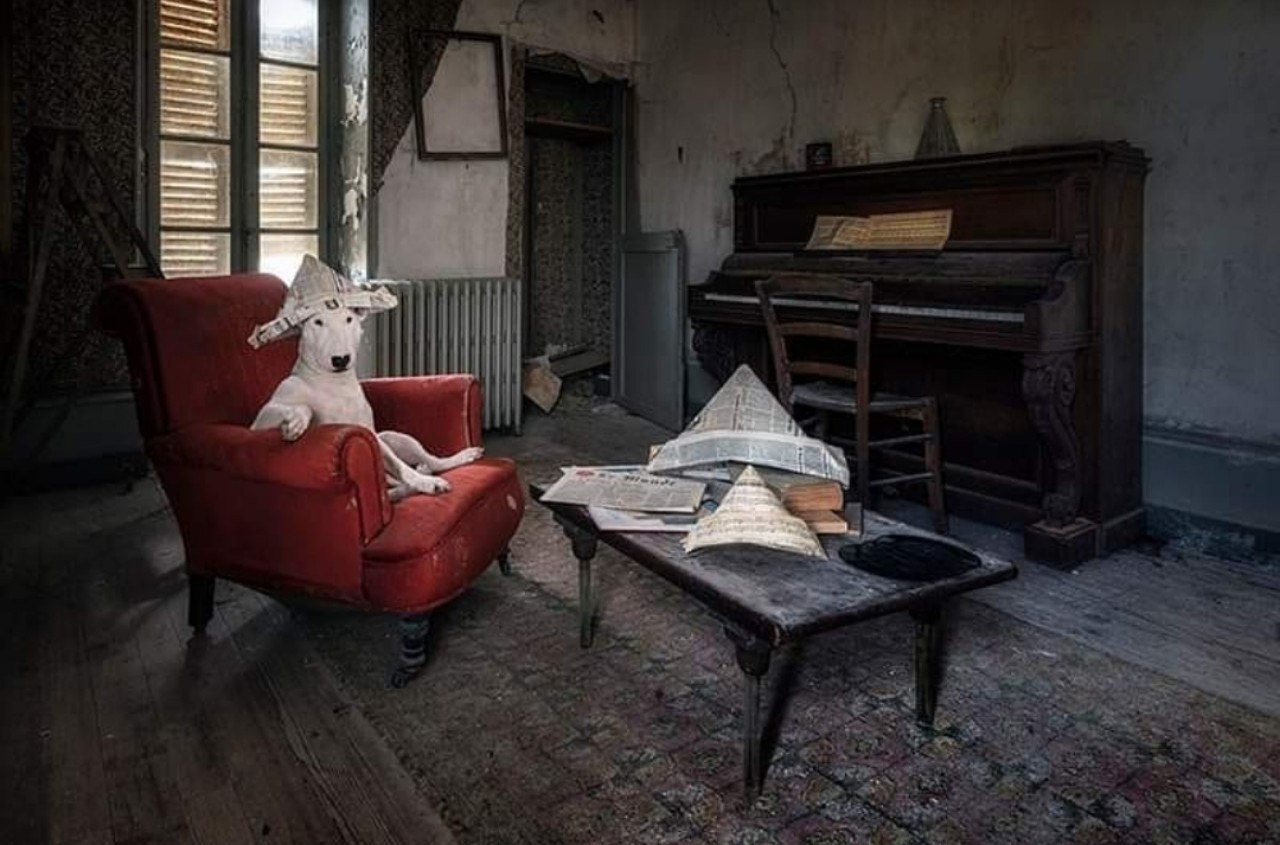 Đồ vật cũ nát được tận dụng làm đạo cụ chụp ảnh.