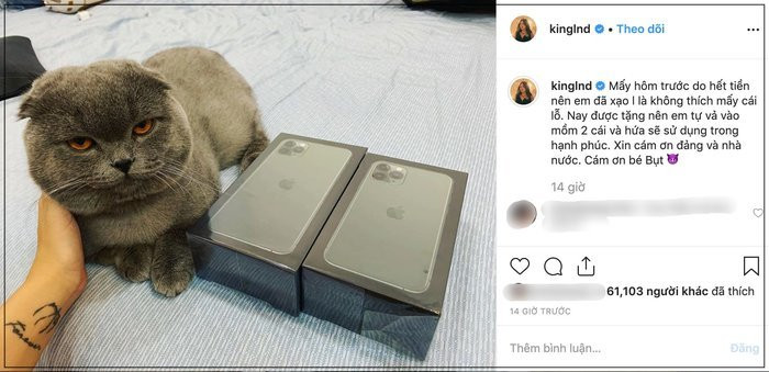 Linh Ngọc Đàm từng khiến dân tình ghen tỵ khi được bạn trai tặng iPhone 11.