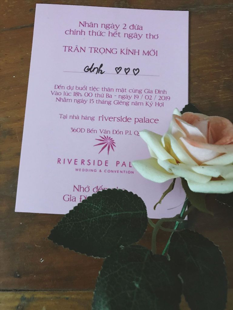 Đám cưới của cặp đôi sẽ chính thức được diễn ra vào ngày 19/2 tại một nhà hàng sang trọng ở trung tâm TP.HCM.
