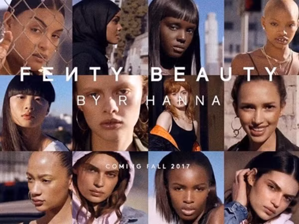 Một trong những hình ảnh quảng cáo thực sự “đa dạng” của hãng Fenty Beauty.