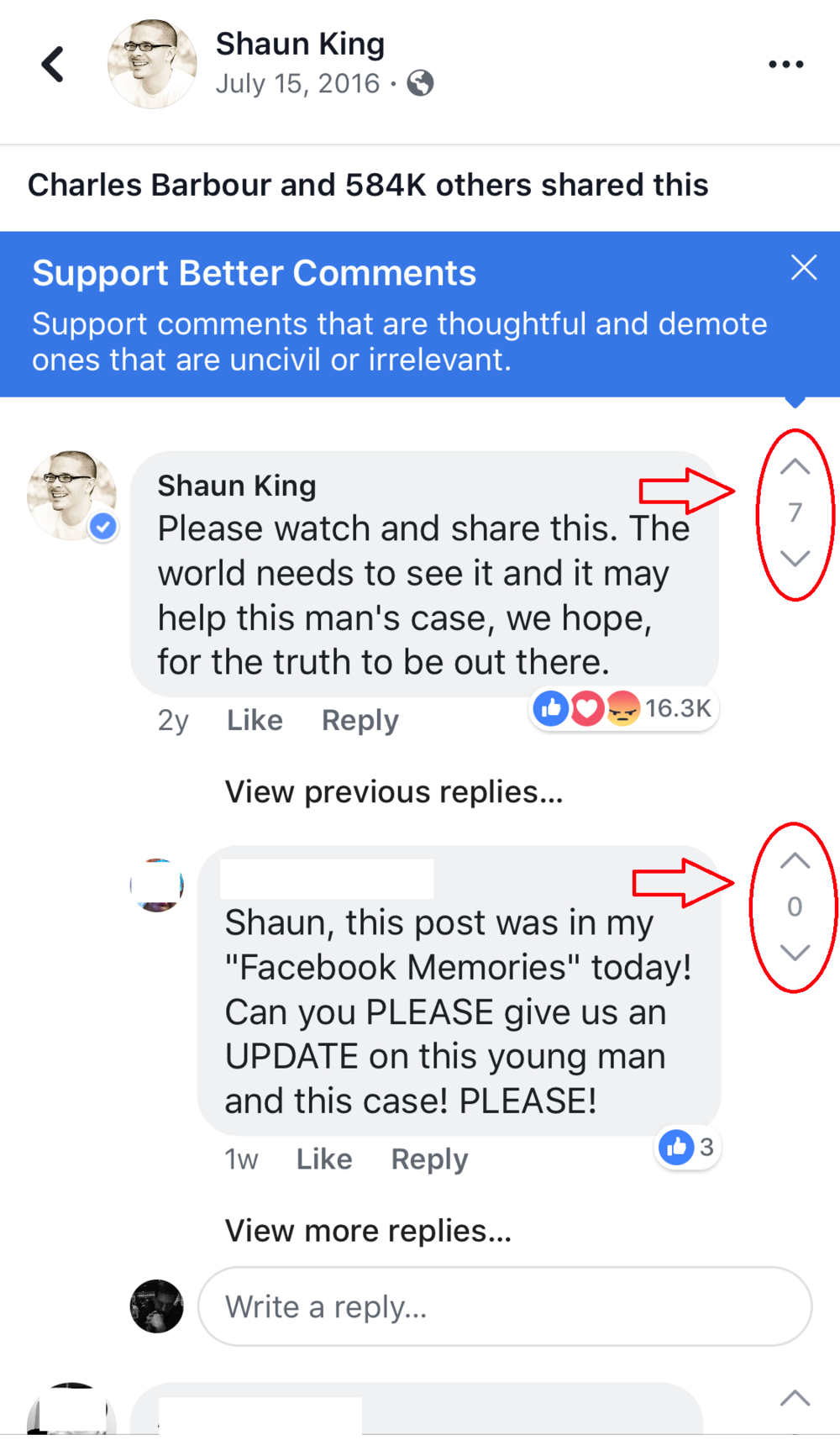 Các ký hiệu mũi tên lên xuống khá đơn giản và giống với chức năng đã có từ lâu trên Reddit.