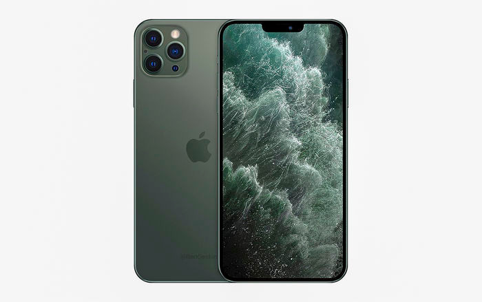iPhone 12 Pro concept có ngoại hình khá giống với iPhone 11 nhưng chất hơn. (Ảnh: Ben Geskin)