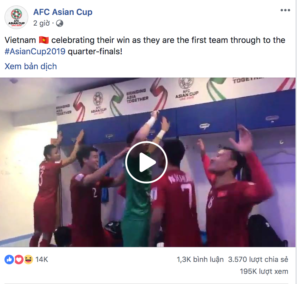 Clip nhanh chóng thu hút được sự quan tâm lớn của các CĐV bóng đá châu Á.