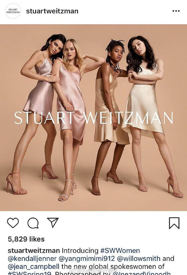 Dương Mịch chính là gương mặt cuối cùng trong bộ tứ người đại diện toàn thương hiệu của Stuart Weitzman.