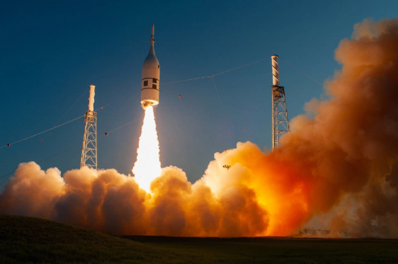 Phiên bản thử nghiệm của tên lửa Orion được phóng lên bầu trời.