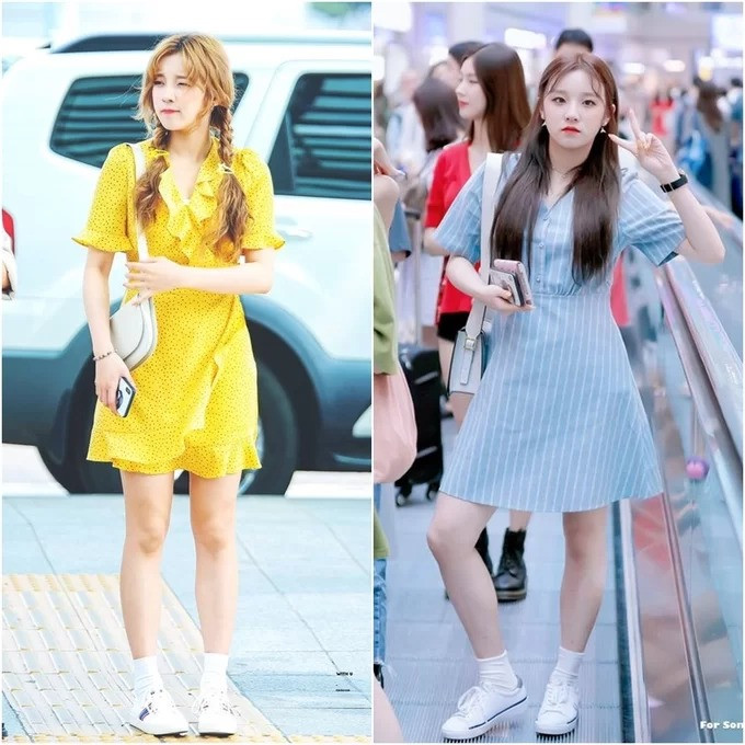 Có diện mạo xinh xắn như búp bê nên Yu Qi là tín đồ của style ngọt ngào, đáng yêu. Cô nàng yêu thích những mẫu váy liền với màu sắc tươi sáng kết hợp giày thể thao, tạo cảm giác gần gũi như sinh viên đại học.