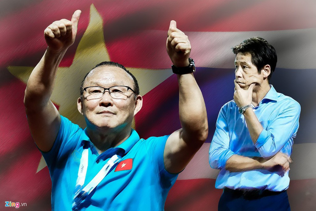 Tuyển Việt Nam của ông Park Hang-seo đang có nhiều lợi thế hơn Thái Lan trước trận cầu quan trọng nhất. Ảnh: Minh Chiến