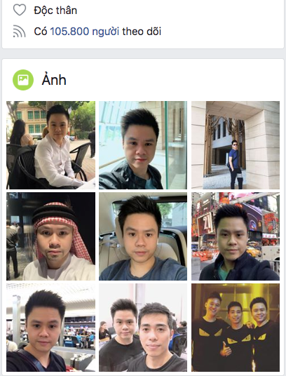 Phan Thành đổi sang trạng thái độc thân trên Facebook cá nhân.