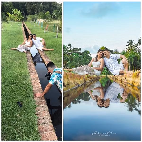 Chụp ảnh ở kênh mương mà lên hình sanh chảnh như đi resort vậy.