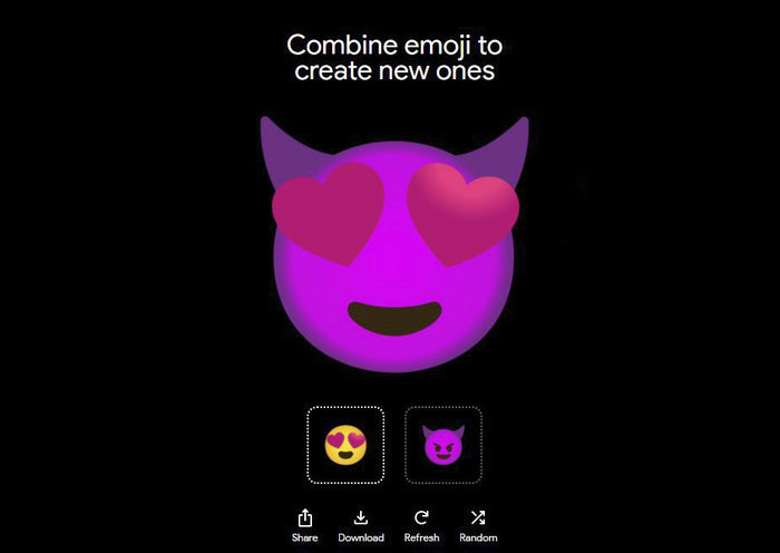 Kết hợp với emoji quỷ tím cũng dễ thương không kém.