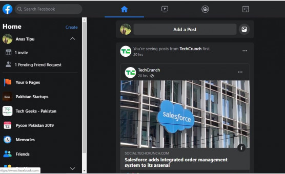 Giao diện News Feed ở chế độ Dark Mode. (Ảnh: AndroidPolice)