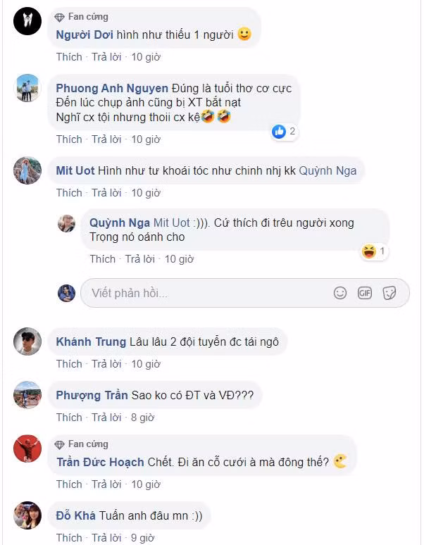 Nhiều bình luận hài hước về bức ảnh tập thể.