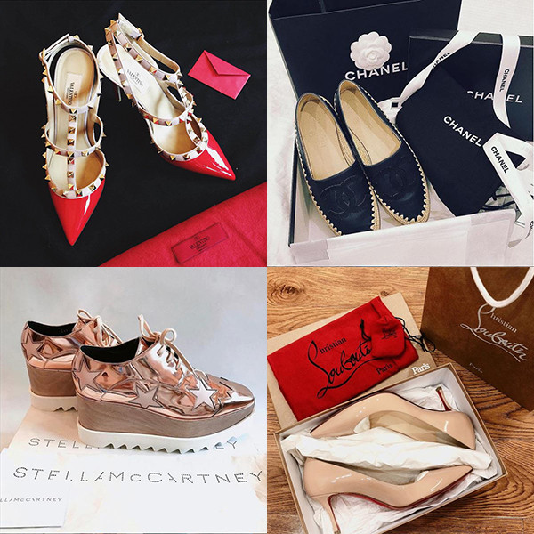 Ngoài túi hiệu, cô tiểu thư cũng không tiếc tiền sắm giày xa xỉ, giá mỗi đôi khoảng từ 20-40 triệu đồng.