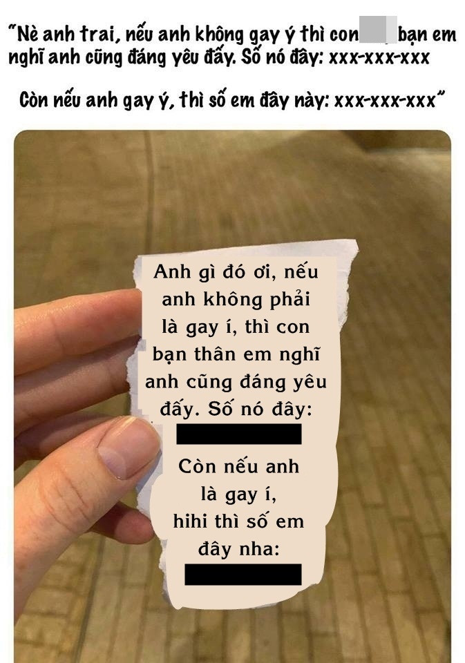 Mẩu giấy "tán trai" định mệnh. Mẩu giấy "tán trai" định mệnh.