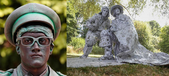 Mỗi một “bức tượng” có phong cách thể hiện chất liệu khác nhau, đồng đen, đồng đỏ hay đồng thau… thậm chí là tượng bằng giấy.