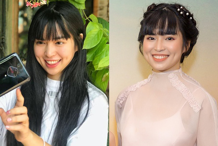 Có vẻ đẹp trẻ trung hơn nhiều so với tuổi, Khánh Vân vào vai Trà Long - con gái của Hà Lan - rất ngọt