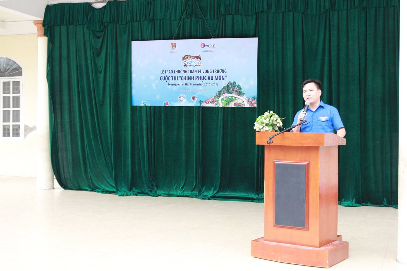 Ông Trần Văn Tuấn – Phó Chánh Văn phòng Hội đồng Đội Trung ương phát biểu tại buổi lễ